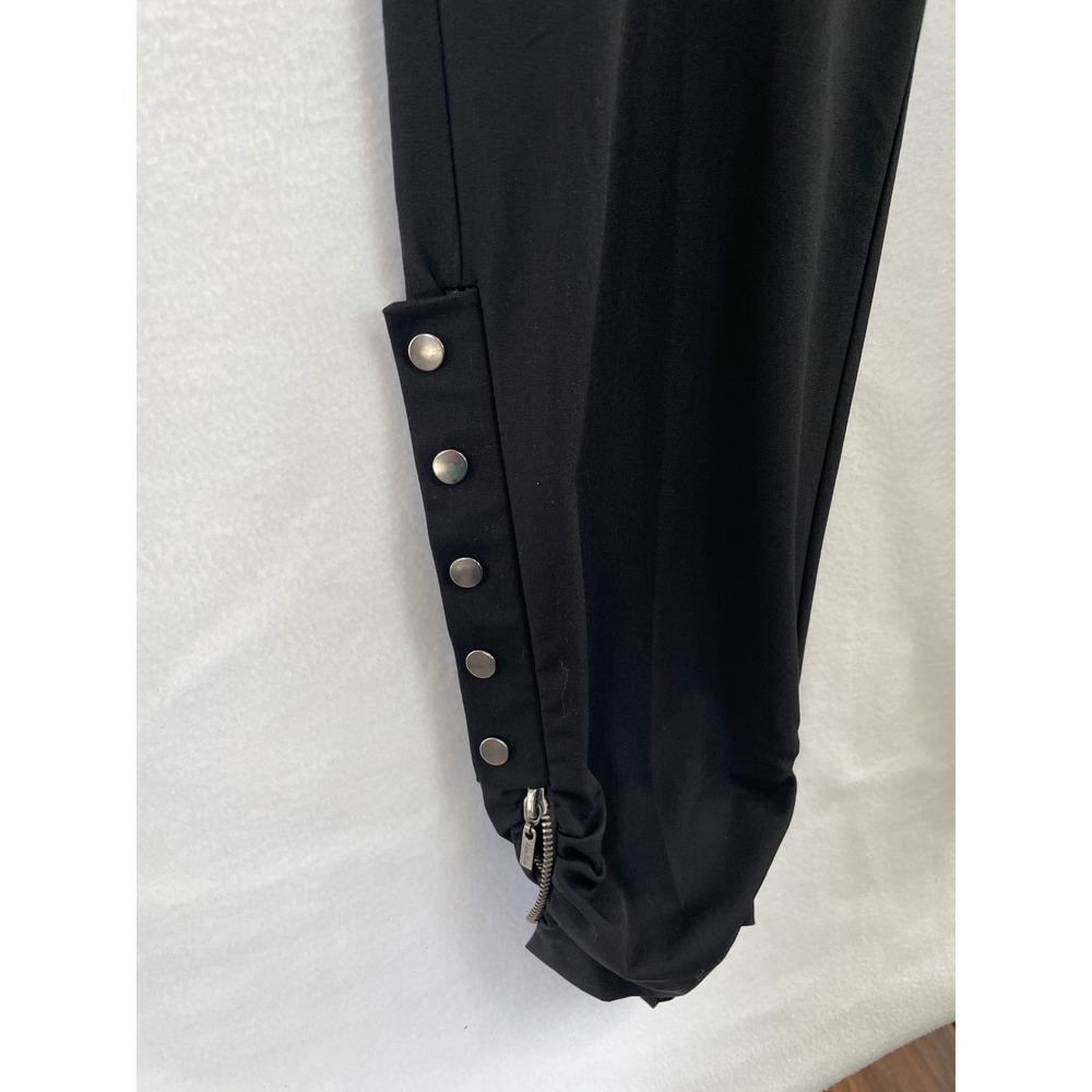 Bisou Bisou Black Women Pants Zippers Ankle Accents Career Casual Size 14 Black - Picture 3 of 10